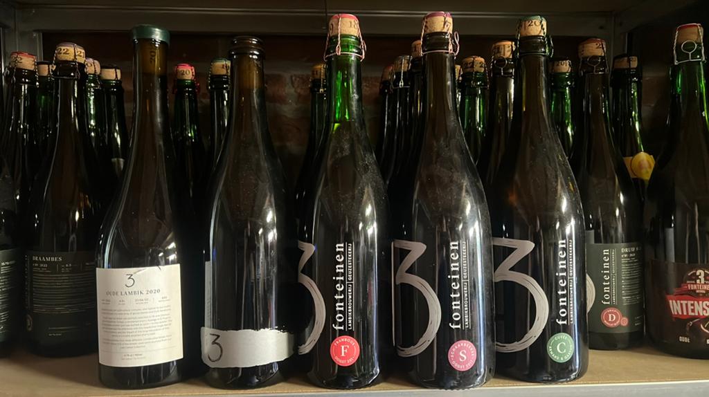3 Fonteinen flessen vintage, Verzamelen, Biermerken, Ophalen, Zo goed als nieuw