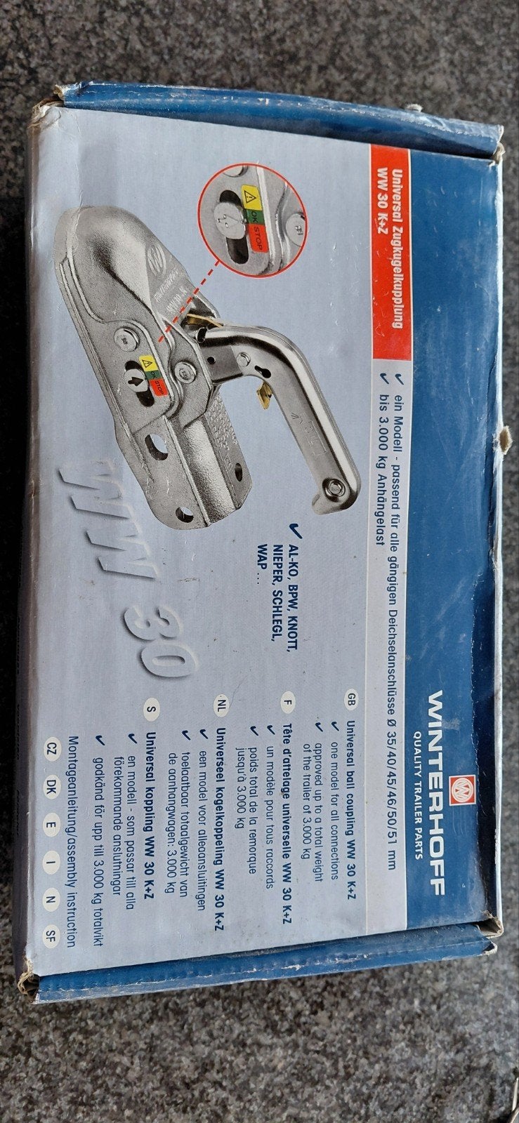 koppeling aanhangwagen, Ophalen