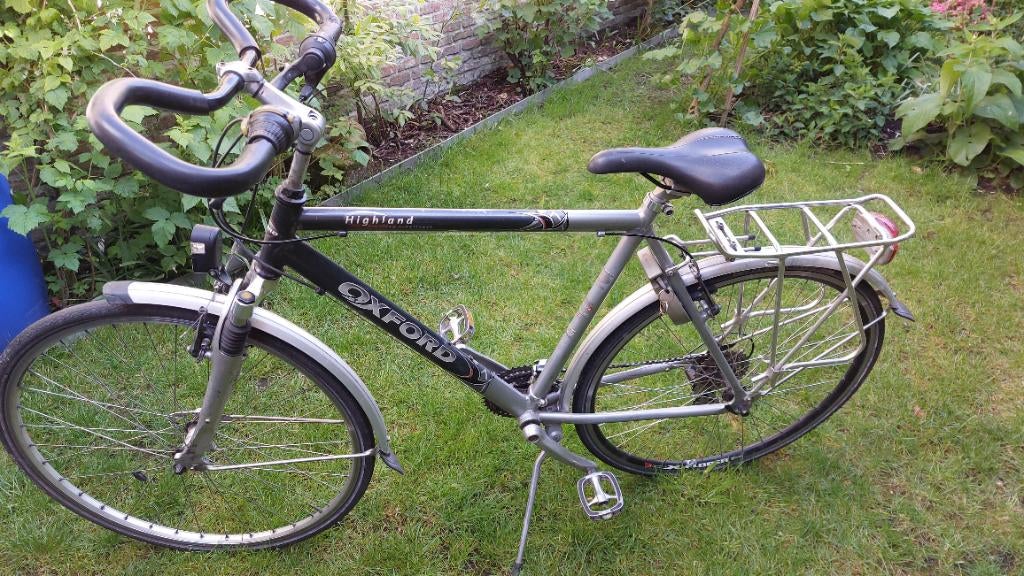 Herenfiets oxford, Gebruikt, Velgrem, Versnellingen, 53 tot 57 cm