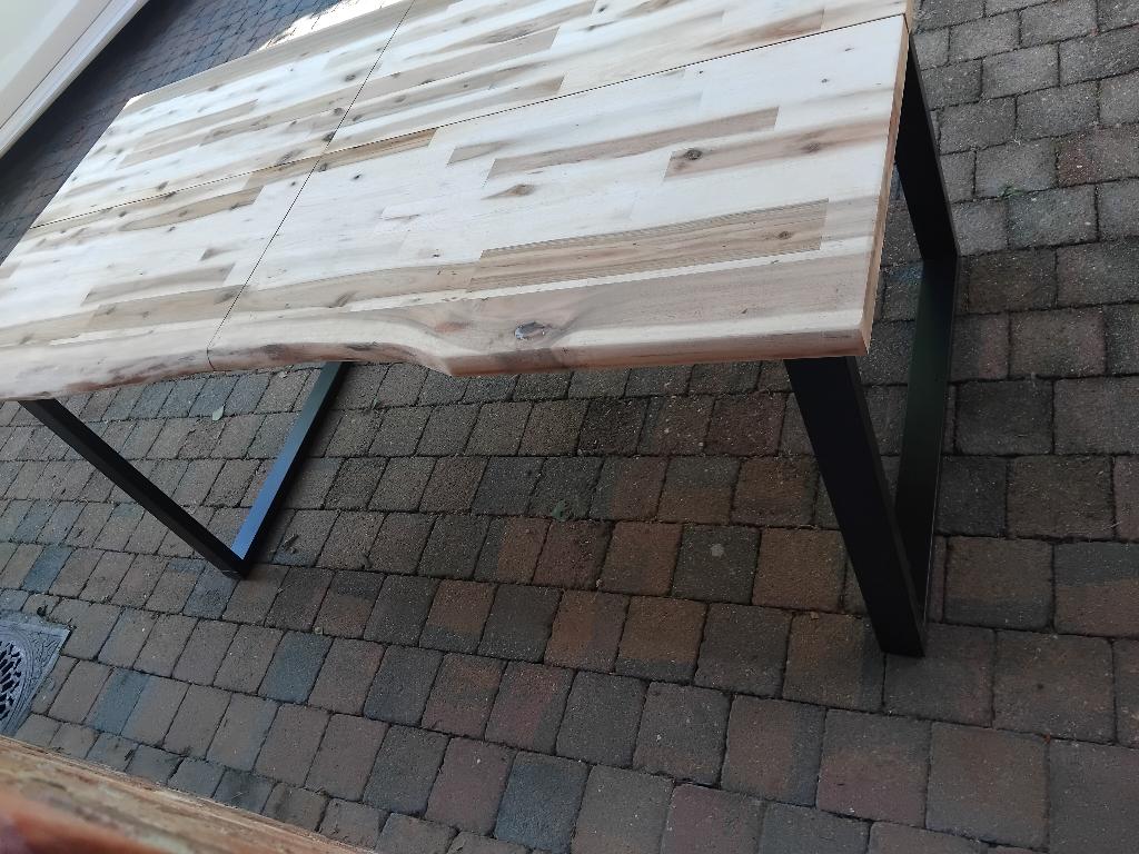 tuintafel massief acacia + 4 inklapbare stoelen alles nieuw, Tuin en Terras, Tuintafels, Ophalen, Nieuw, Textileen