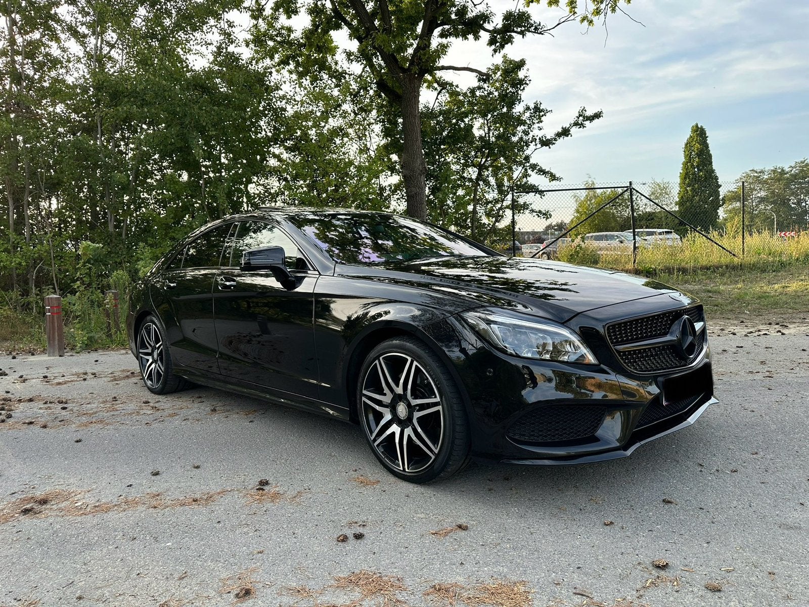Mercedes-Benz CLS 400 AMG Line – Benzine – 2016 – 174.000 km, Auto's, Zwart, Leder, Vierwielaandrijving, Particulier