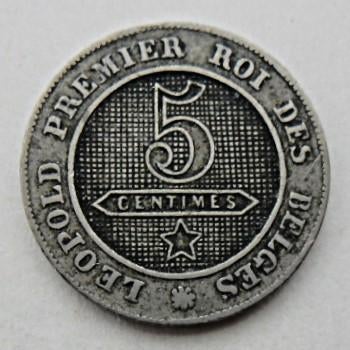 Munt 5 centimes 1862 Leopold I, Postzegels en Munten, Munten | België, Verzenden, Overig, Losse munt