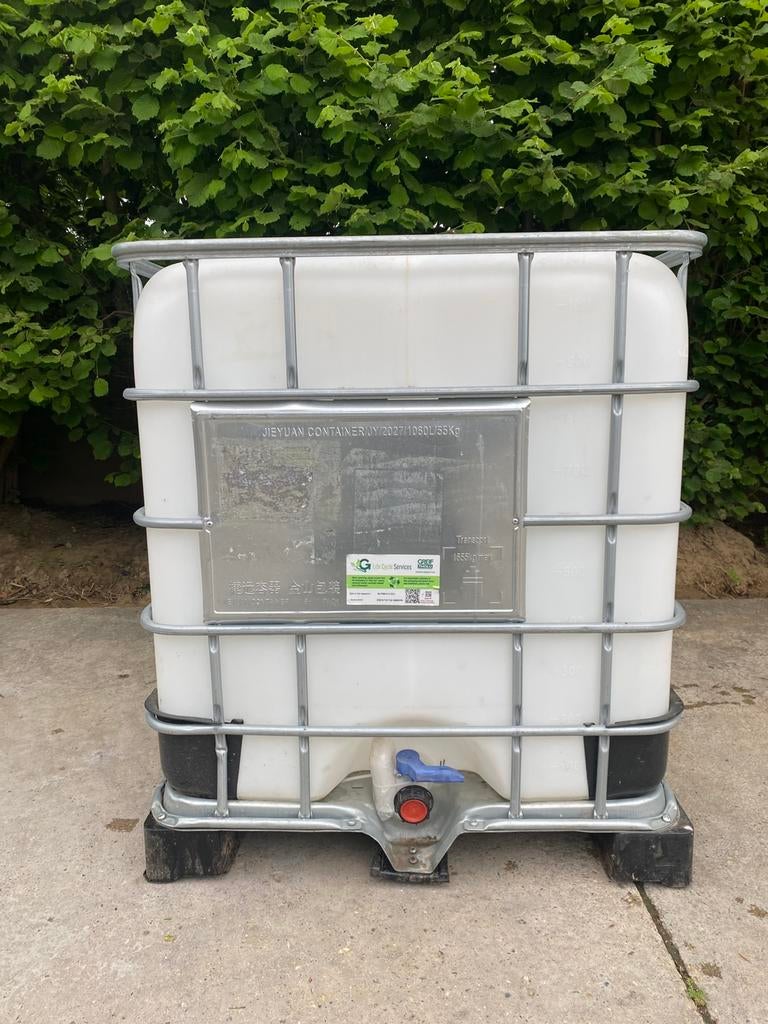 IBC container 1000l, Ophalen, Kunststof, Met kraantje, 150 liter of meer