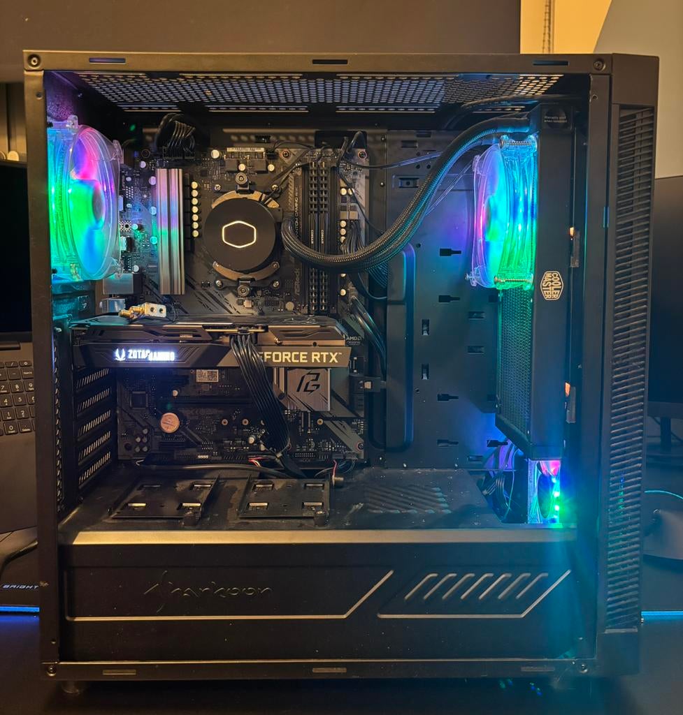 Game pc, NVIDIA RTX 3060TI, Computers en Software, Desktop Pc's, Zo goed als nieuw, SSD, 16 GB, Met videokaart, Met monitor, Gaming