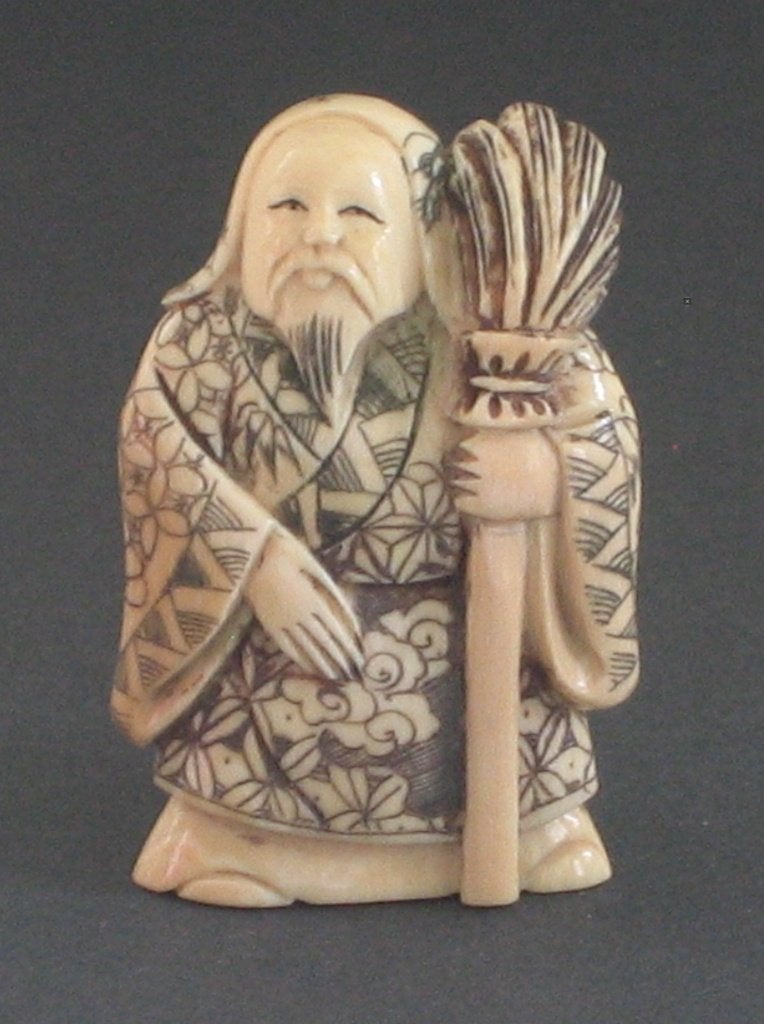 Antiquités japonaises Netsuke en parfait état et signées., Antiquités & Art, Art | Art non-occidental, Japon, Autres matériaux