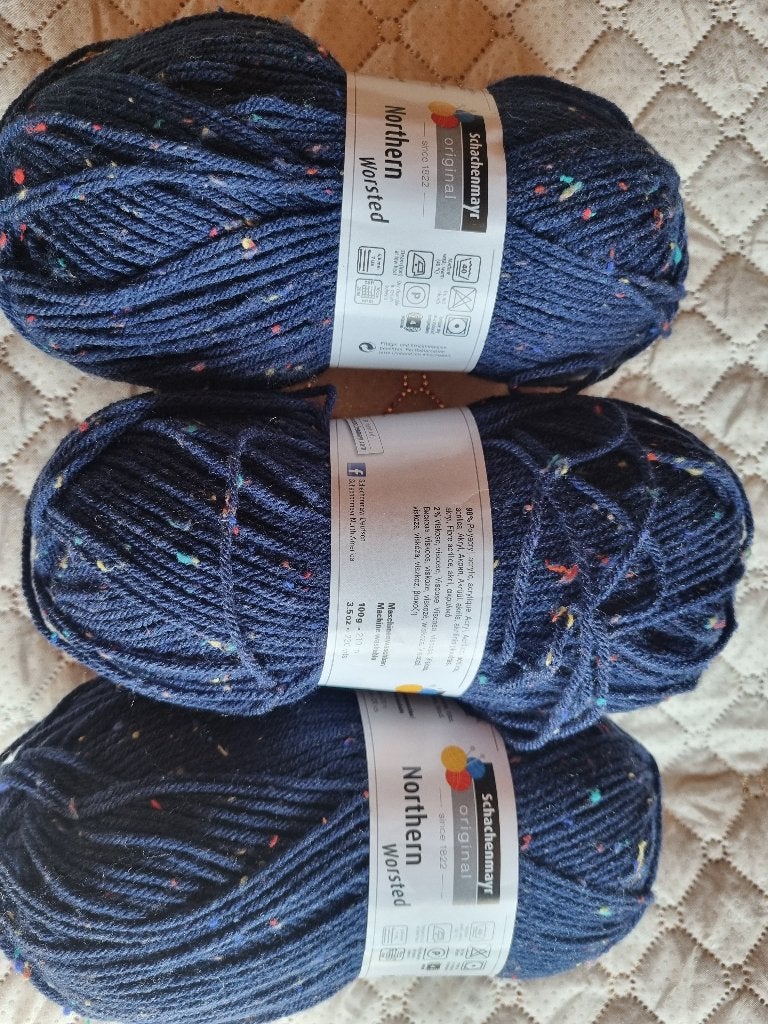 3 bollen Schachenmayr Northern Worsted, Hobby en Vrije tijd, Ophalen of Verzenden, Nieuw, Breien of Haken, Wol of Garen