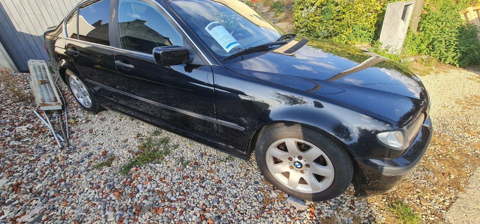 BMW E46 D, Auto's, BMW, Zwart, 4 cilinders, Zwart, Leder