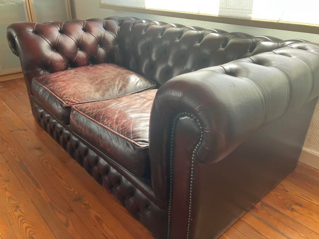 Chesterfield - tweezit, Antiek en Kunst, Ophalen