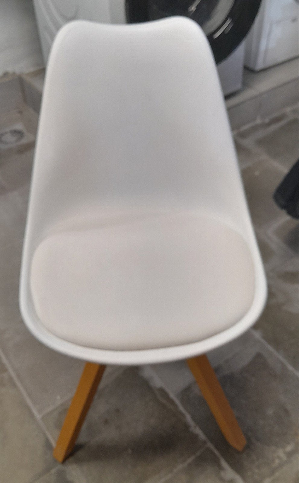 4 chaises de salle à manger, Maison & Meubles, Design, Enlèvement, Utilisé, Blanc