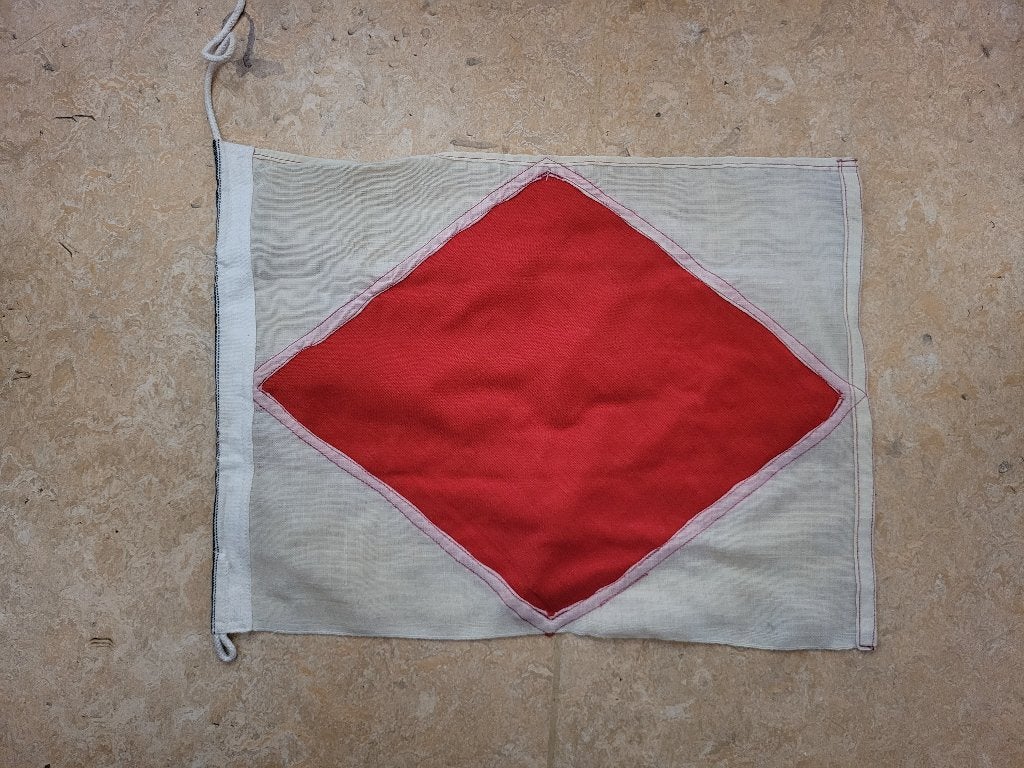 drapeau coton signalisation maritime vintage, Divers, Enlèvement ou Envoi, Utilisé