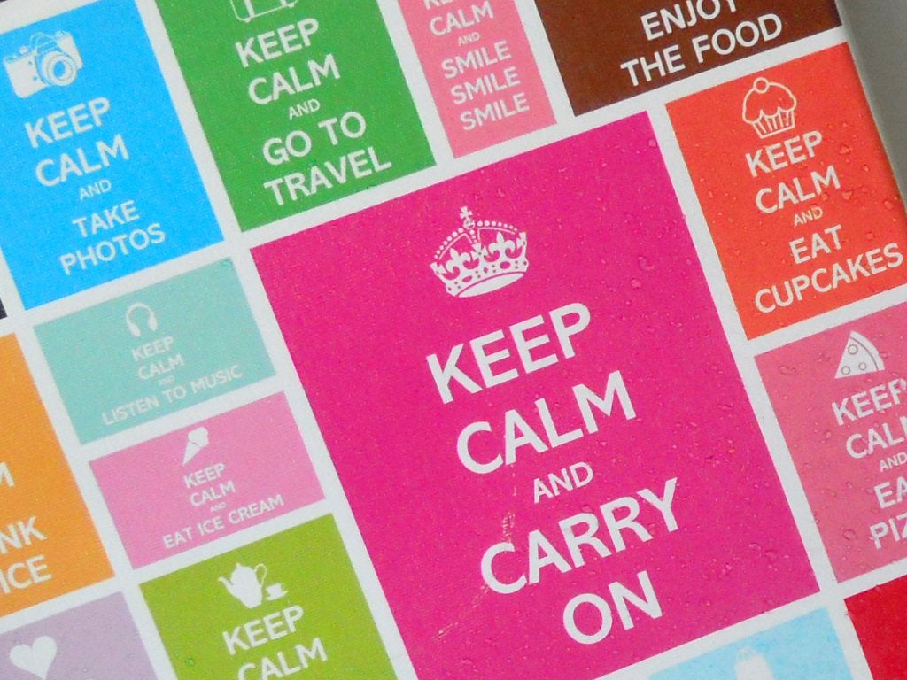 Keep calm and carry on, 25 cm, Verzenden, 25 cm, Zo goed als nieuw
