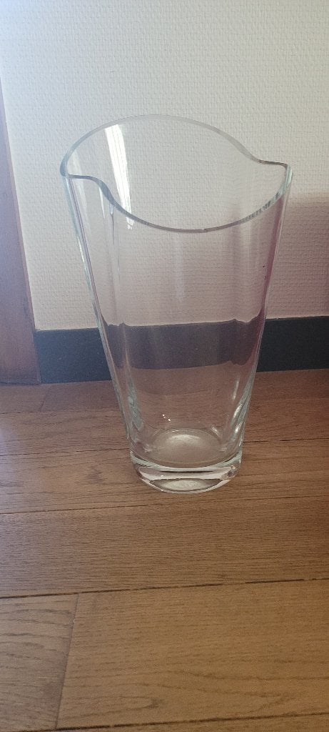 vase en verre, Transparent, Fleurs séchées incluses, 25 cm, Comme neuf