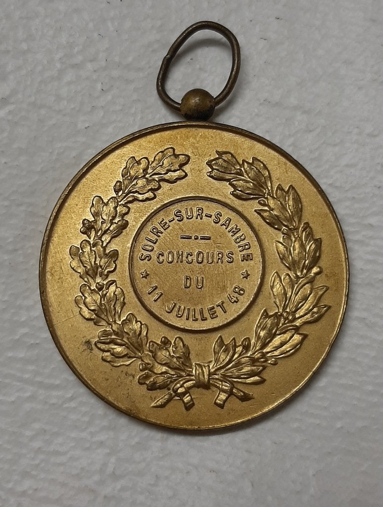 Médaille concours de pêche de Solre-sur-Sambre du 11/07/1948, Enlèvement ou Envoi