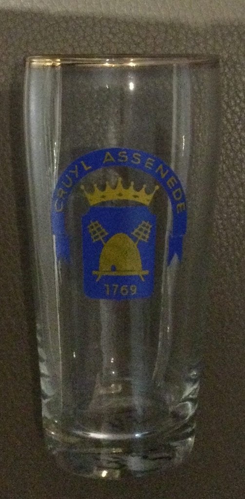 Bier brouwerij Cruyl Assenede 1769 blauw gele tekst, Enlèvement ou Envoi, Comme neuf