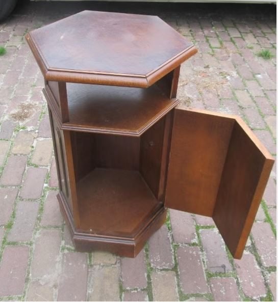 Mooi Retro Houten 6-Hoekig Kastje - 72x46, Ophalen of Verzenden, Huis en Inrichting