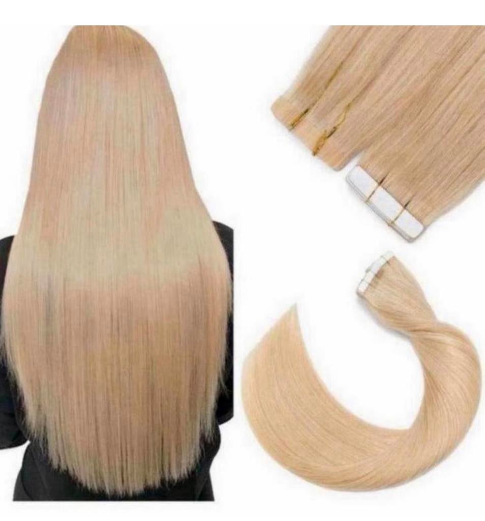 Echt Haar extensions Neutraal blonde blond - 31cm 12” 20pcs, Ophalen of Verzenden, Nieuw, Pruik of Haarverlenging