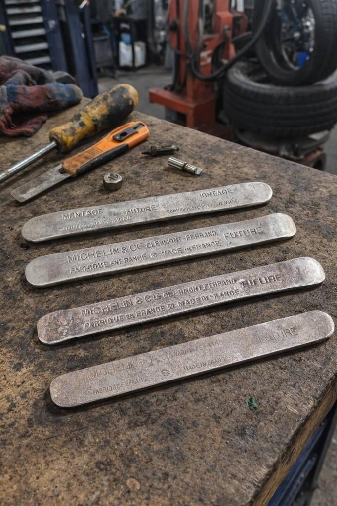 Set 4 vintage Michelin bandenlichters voor de verzamelaar., Enlèvement ou Envoi, Utilisé, Ustensile