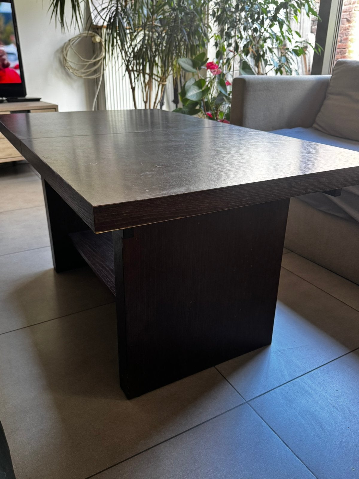 Table de salon/salle à manger ajustable et extensible, 50 – 75, 150 à 200 cm, Enlèvement, Utilisé