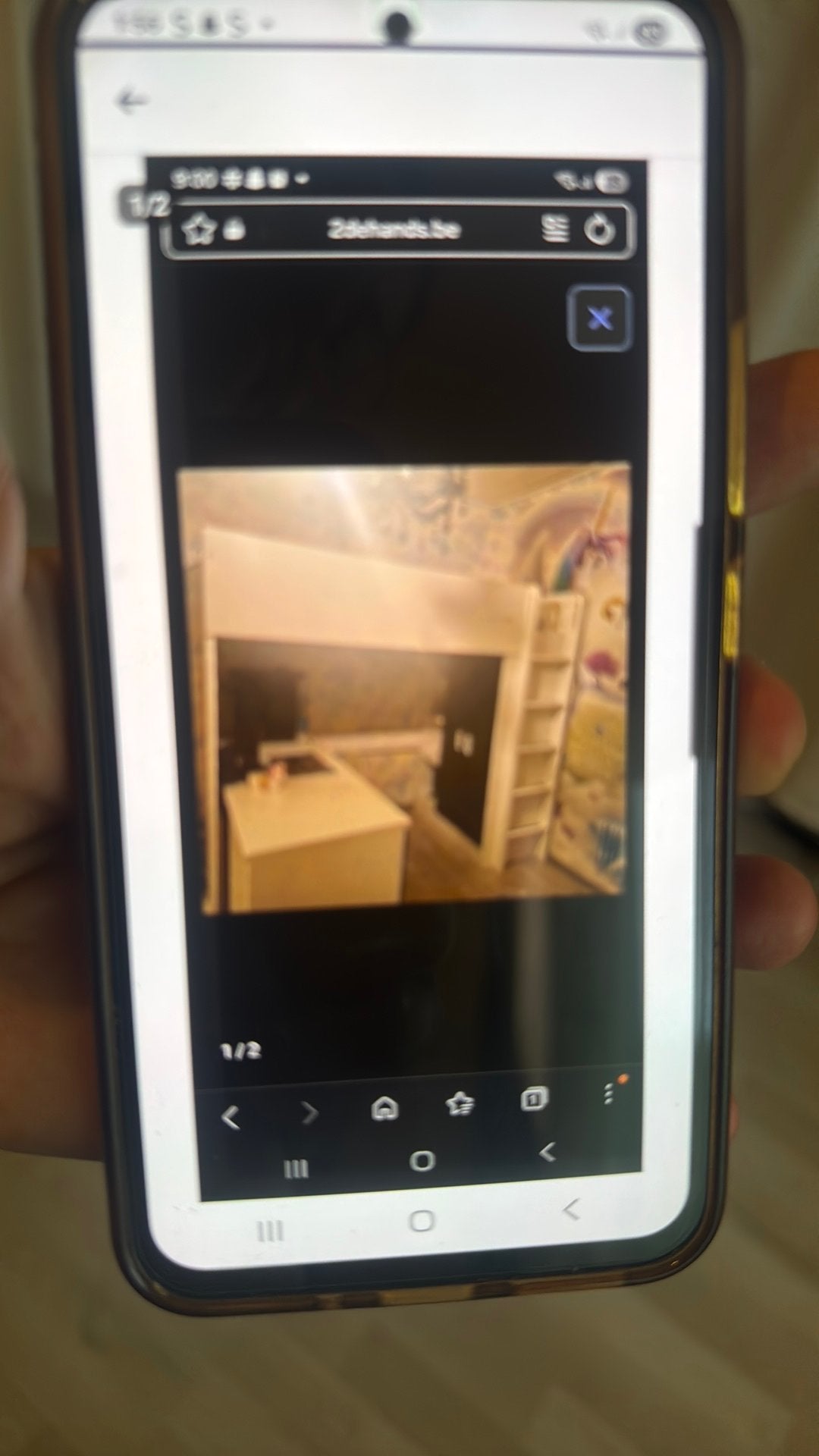 Tienerkamer stapelbed met kast en bureau, Enlèvement, Utilisé