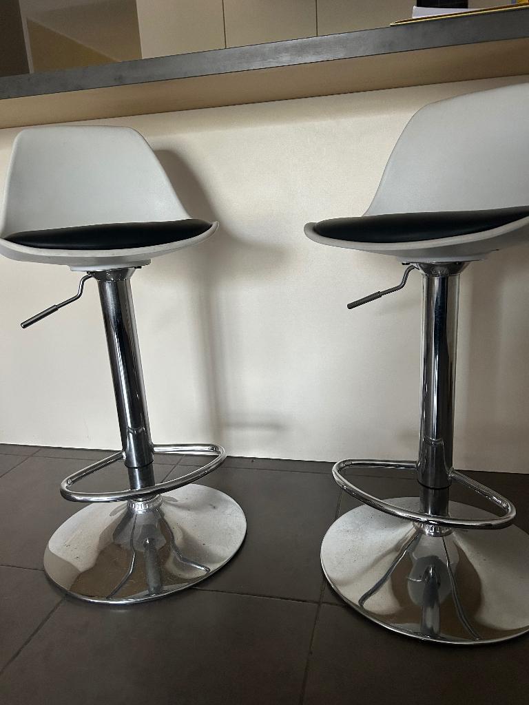 2 barkrukken, 2 tabourets, Synthétique, Utilisé, Enlèvement