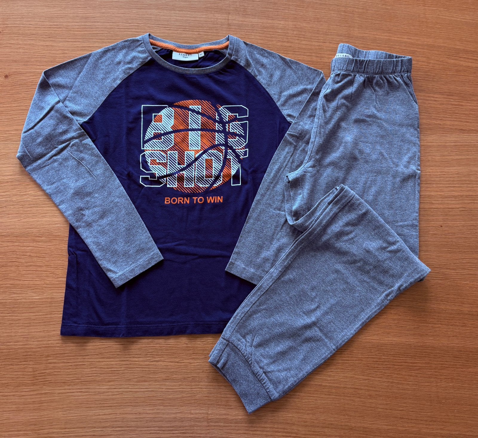 Pyjamas gris/bleu marine - 12 ans - 7€, Enlèvement ou Envoi, Comme neuf, Garçon, Vêtements de nuit ou Sous-vêtements