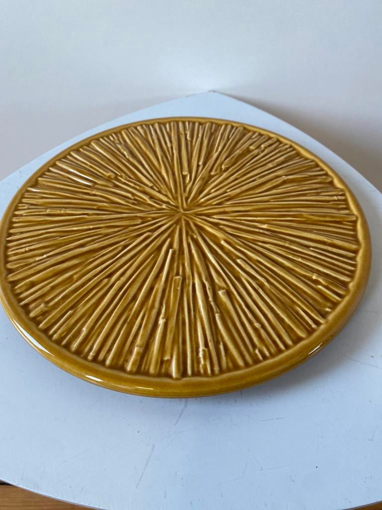 Plat vintage Boch Céramique Paille Keralux, Antiquités & Art, Enlèvement ou Envoi