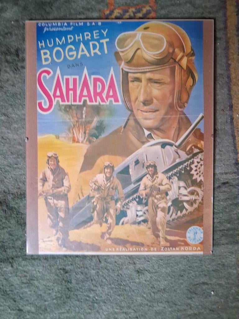 Poster ca 1945/46 sahara, extreme mooie kleuren, Ophalen of Verzenden, Poster