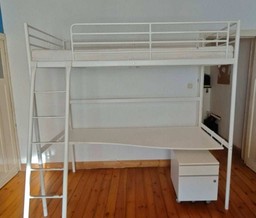 hoogslaper+bureau, 90 cm, Comme neuf, Enlèvement, 200 cm
