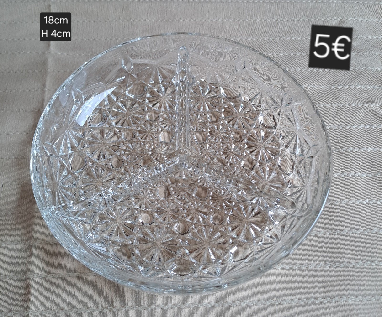 Kristallen schaaltje, Antiek en Kunst, Antiek | Glaswerk en Kristal, Ophalen of Verzenden