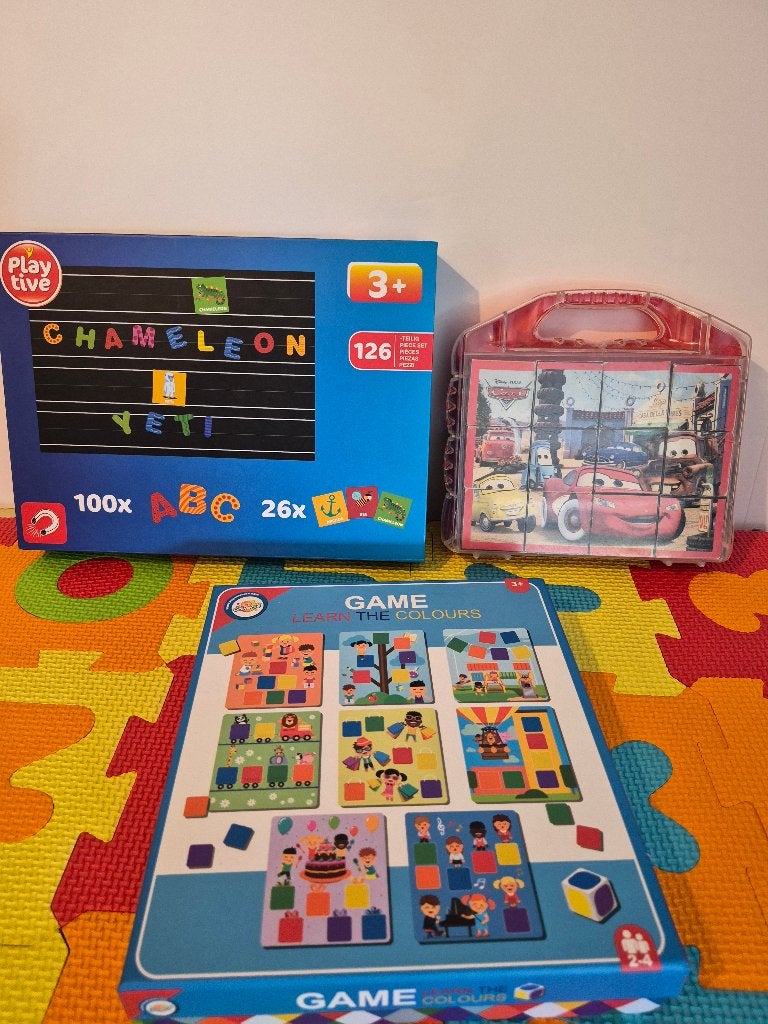 Lot de 3 jeux éducatifs et ludiques (>3 ans)Très bon état !, Enlèvement ou Envoi, Comme neuf, Compter