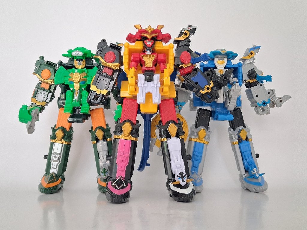 Ensemble complet de mégazords Power Rangers Ninja Steel DX, Enlèvement ou Envoi, Comme neuf