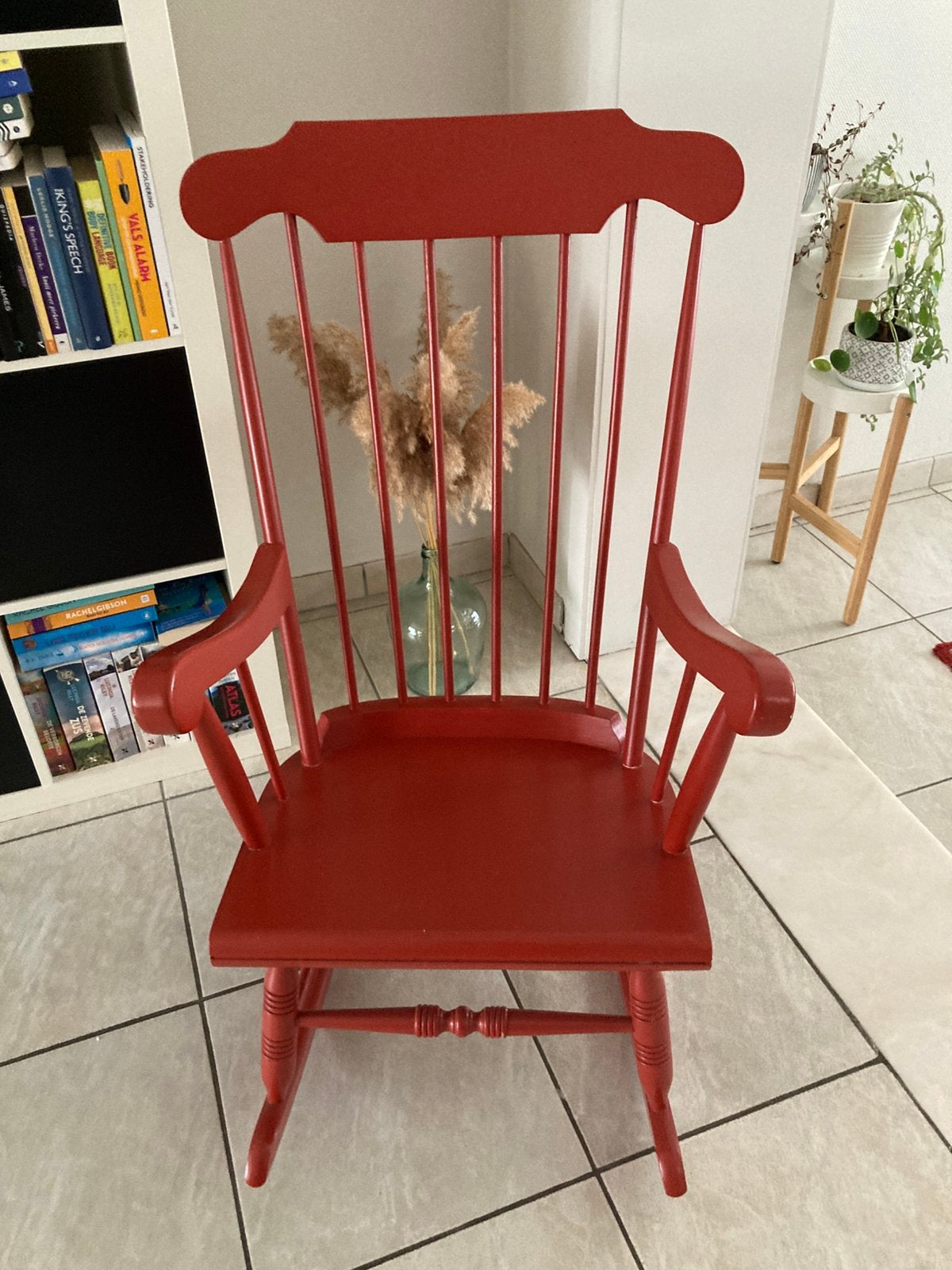 Fauteuil à bascule rouge, Maison & Meubles, Enlèvement, Comme neuf