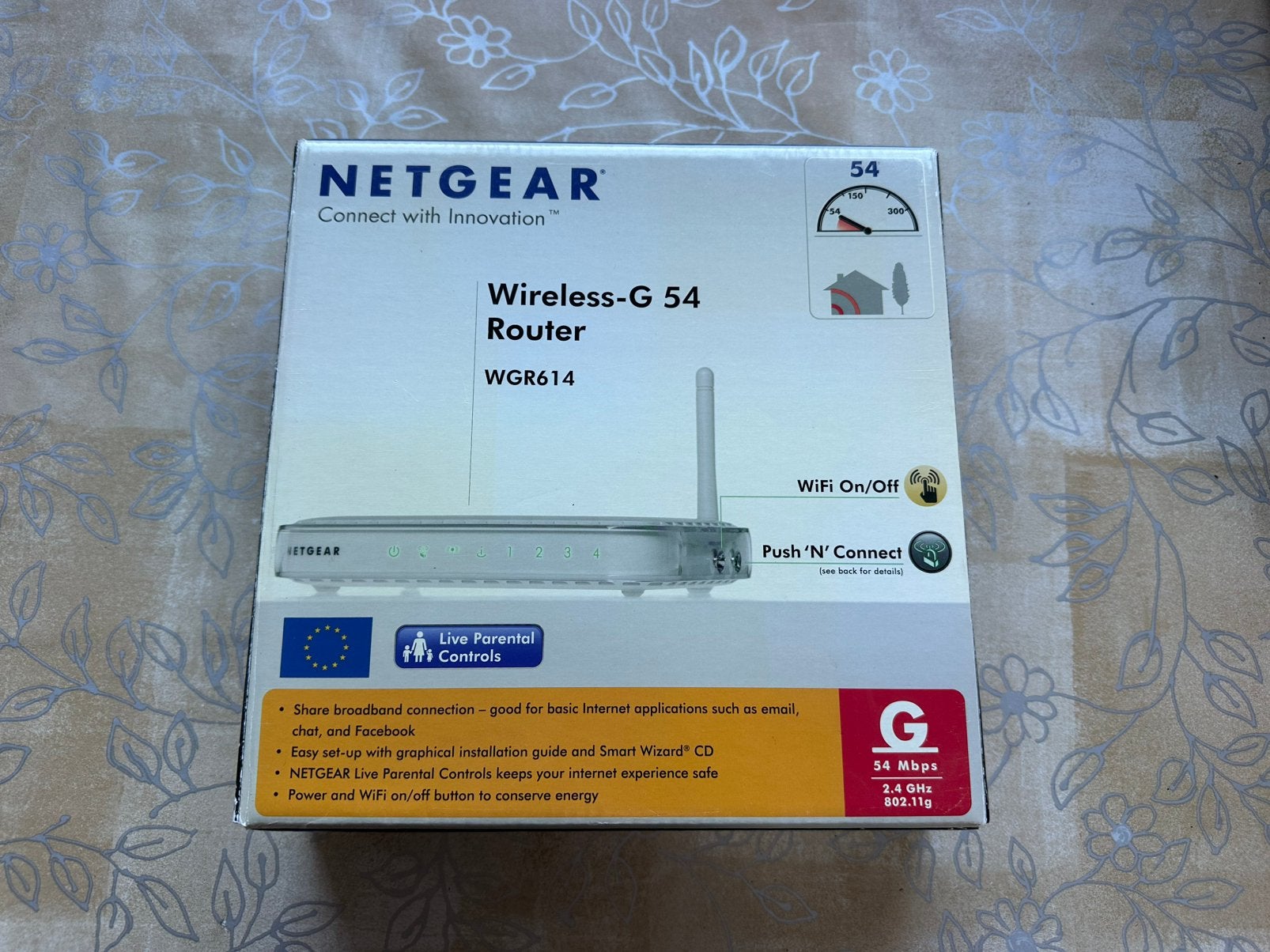 Netgear WGR614 Wireless-G 54 Router, Compleet in doos!, Computers en Software, Ophalen of Verzenden, Gebruikt, Router