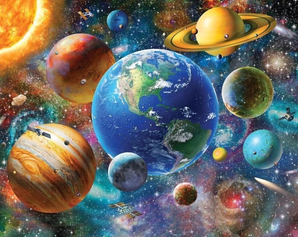 Planeten Poster Behang - Walltastic - Zonnestelsel, Ruimte, Kinderen en Baby's, Kinderkamer | Inrichting en Decoratie, Nieuw, Wanddecoratie