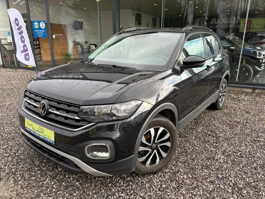 Volkswagen T-Cross (bj 2022, automaat), Auto's, Automaat, Gebruikt, 116 pk, Zwart