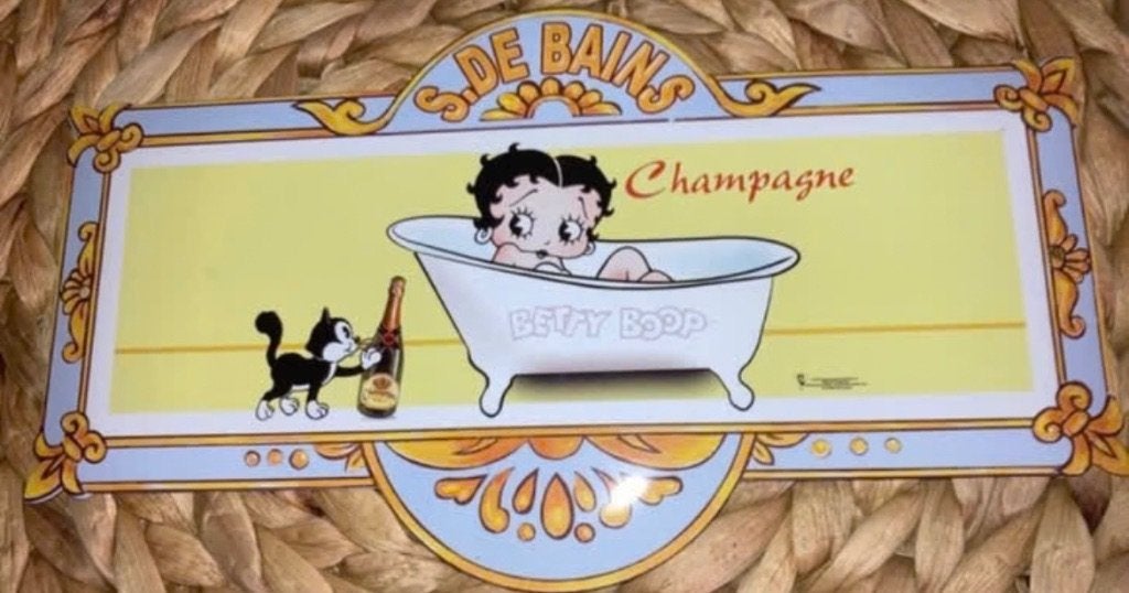 Betty boop bordje, Verzamelen, Ophalen of Verzenden, Betty Boop, Nieuw, Beeldje of Figuurtje