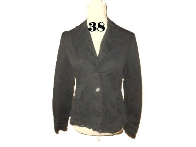 (44)- veste femme t.38 noir - folia -, Kleding | Dames, Maat 38/40 (M), Zwart, Ophalen of Verzenden, Zo goed als nieuw