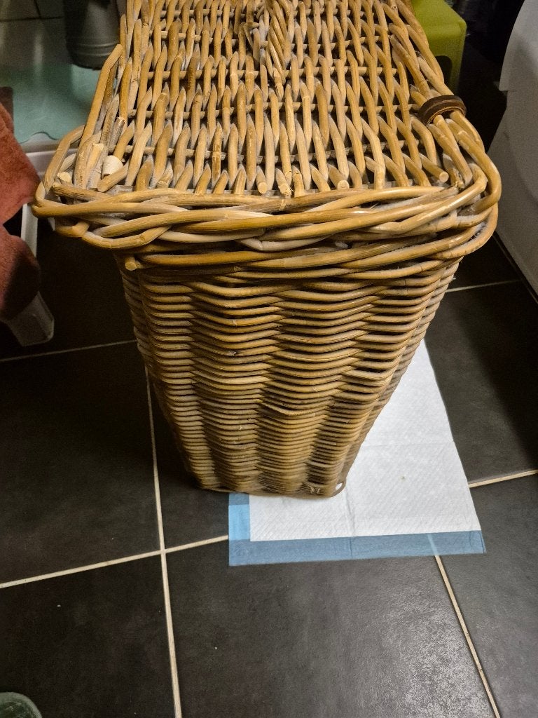 Manne à linge en rotin osier, Maison & Meubles, Autres marques, Brun, Enlèvement, Utilisé