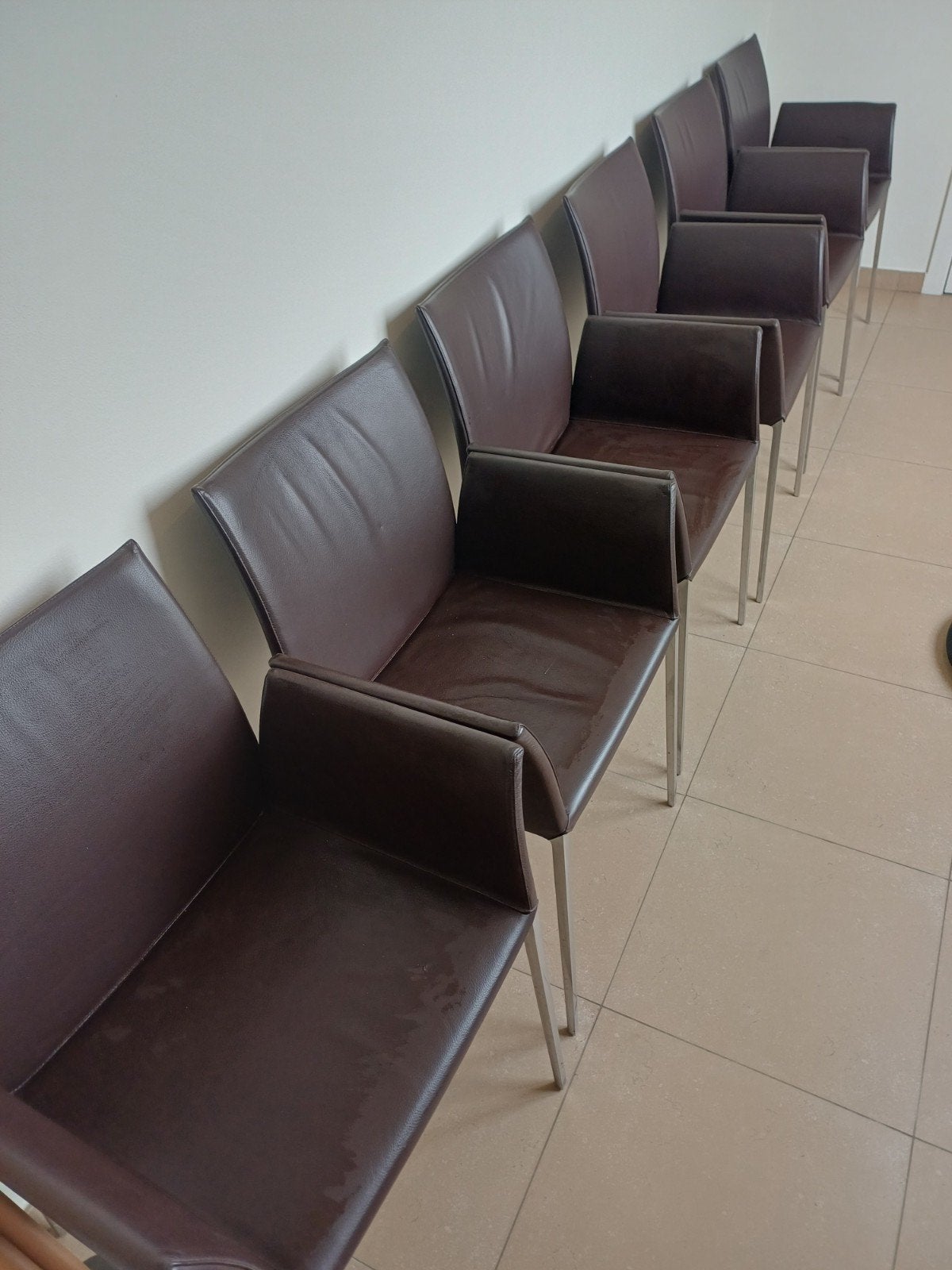 Zanotta stoelen - leer, Enlèvement, Cuir