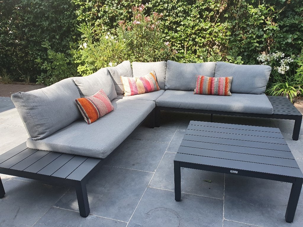 Vinci Loungeset Aluminium, Tuin en Terras, Tuinsets en Loungesets, Ophalen, 4 zitplaatsen, Gebruikt, Bank