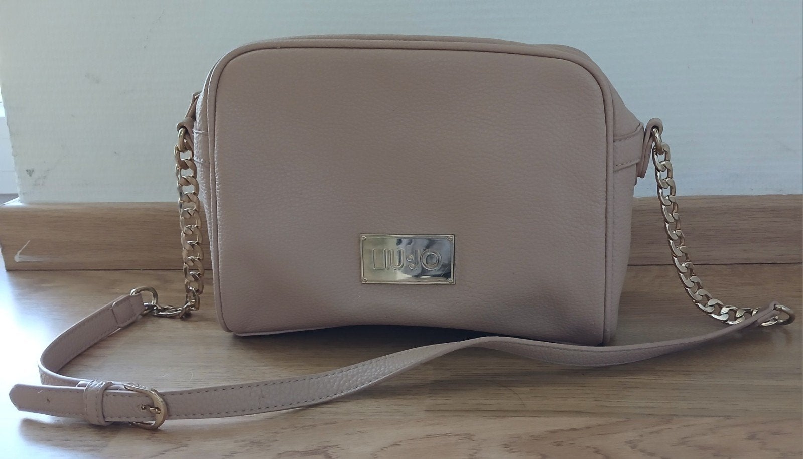 Originele Liu Jo Crossbody Tas (Minorca Camera Bag) - Beige, Ophalen of Verzenden, Beige