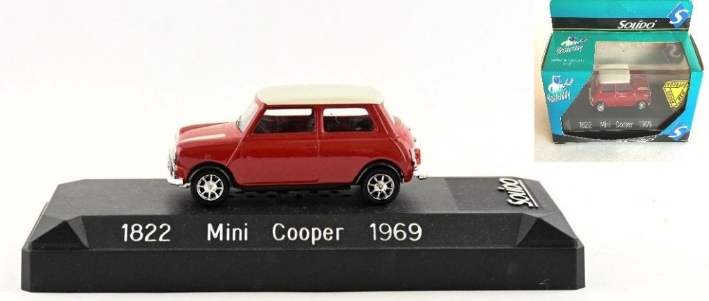 Mini Cooper rood Solido. # 1822., Ophalen of Verzenden, Zo goed als nieuw, Auto, Solido