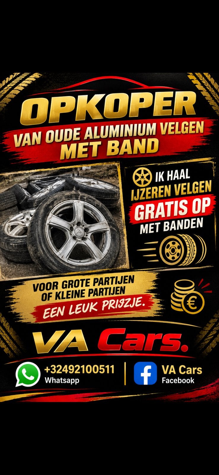 Aluminium velgen met band gezocht, Auto-onderdelen, Ophalen, Velg(en)