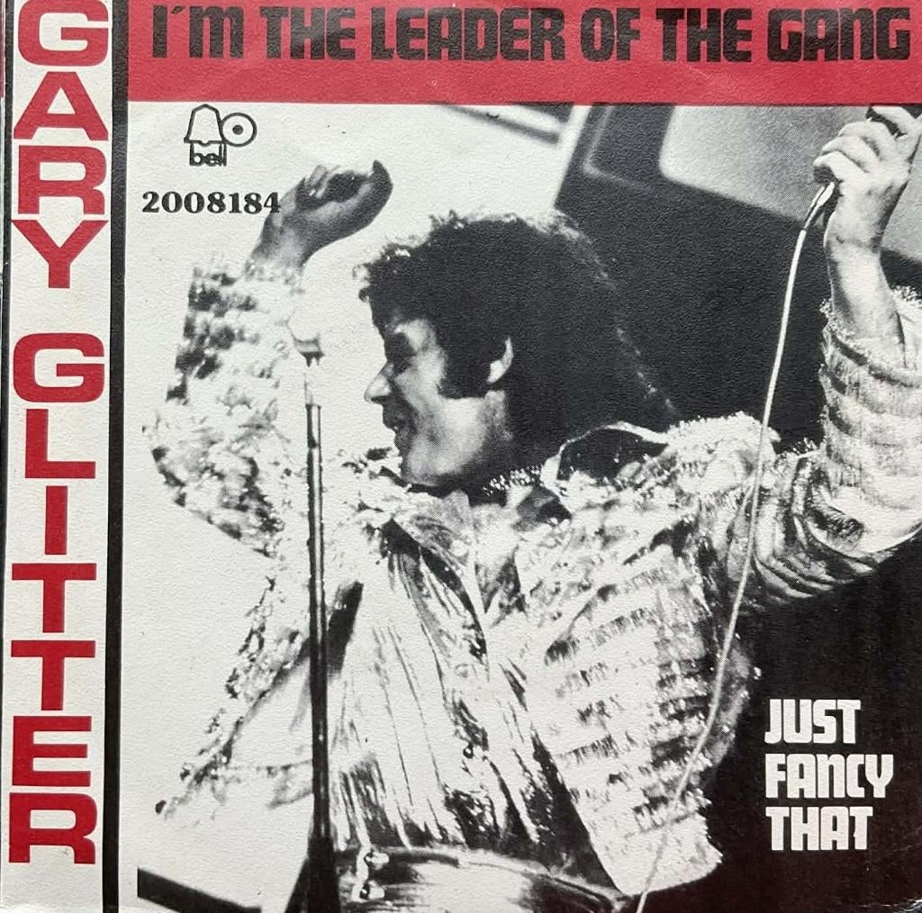 Gary Glitter  "I'm the Leader of the Gang", Overige genres, Single, Ophalen of Verzenden, Beschermende buitenhoes