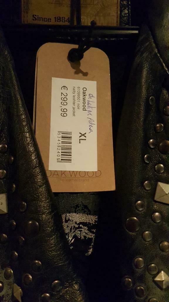 Oakwood lederen vest met studs antieklook, Ophalen, Nieuw, Maat 42/44 (L), Zwart