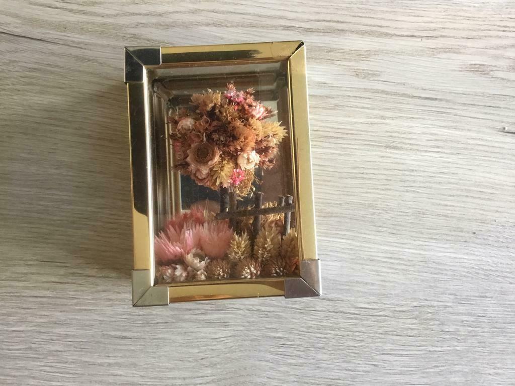 Droogbloemen in glazen box, Ophalen of Verzenden