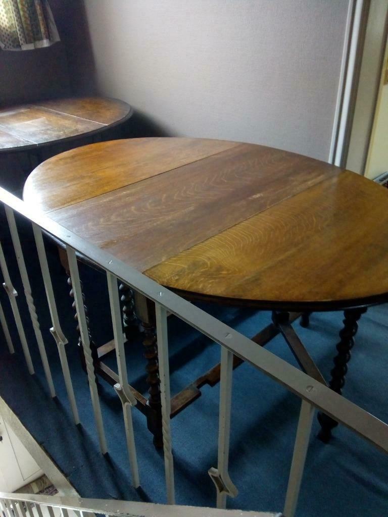 antieke gateleg tafel, Ophalen