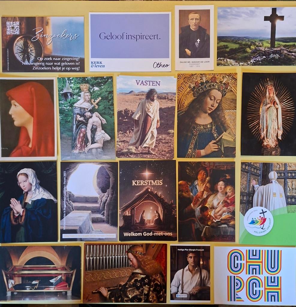 VERZAMELING HEILIGEN KAARTJES/BIDPRENTJES, Verzamelen, Ophalen of Verzenden, Gebruikt, Kaart of Prent, Christendom | Katholiek
