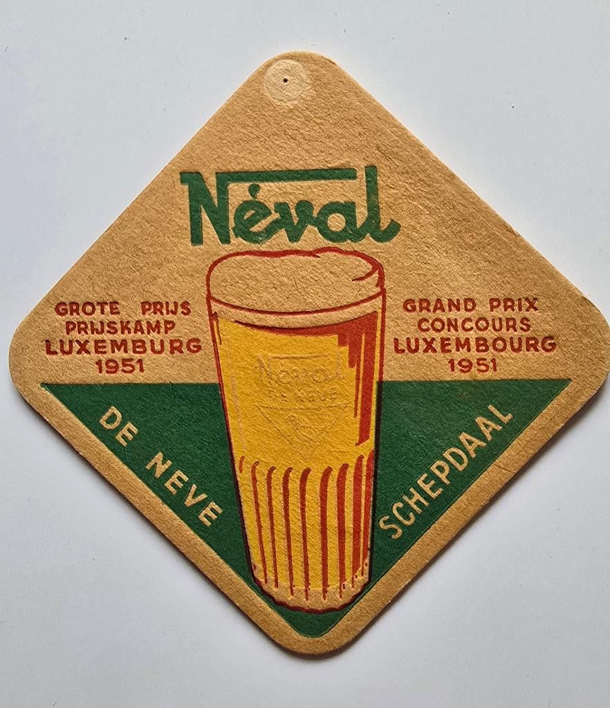 Néval De Neve onderzetter Bierviltje Bierdeckel Coaster, Verzamelen, Biermerken, Ophalen of Verzenden, Gebruikt, Viltje(s)