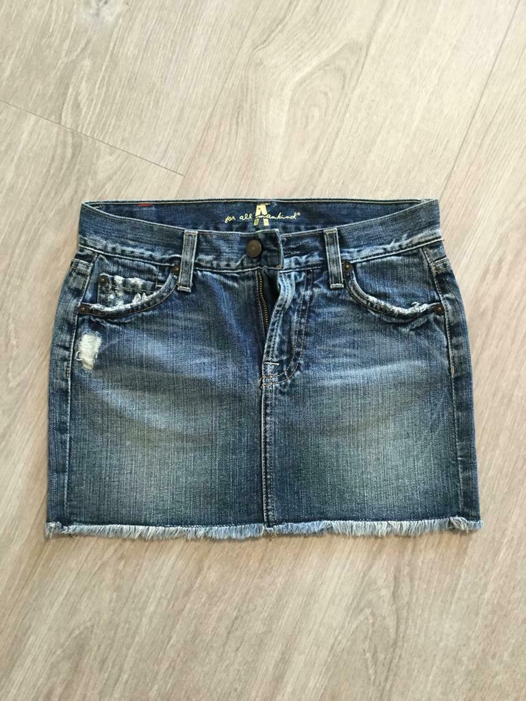 For all mankind, jeans mini rokje, maat 24, Ophalen, Zo goed als nieuw
